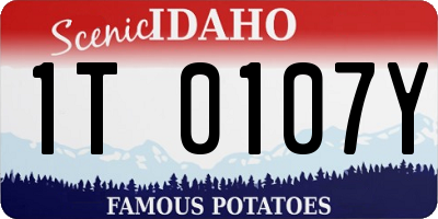 ID license plate 1T0107Y