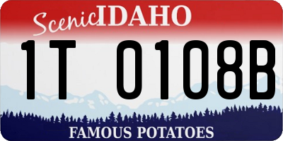 ID license plate 1T0108B