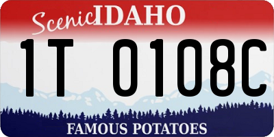 ID license plate 1T0108C