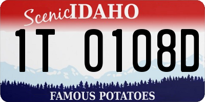 ID license plate 1T0108D