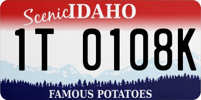 ID license plate 1T0108K