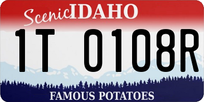 ID license plate 1T0108R