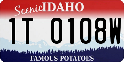 ID license plate 1T0108W