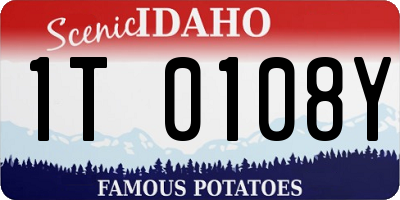 ID license plate 1T0108Y