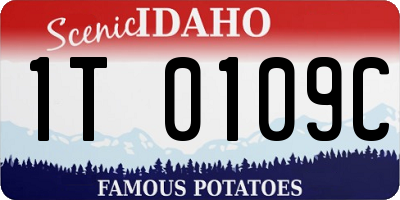 ID license plate 1T0109C