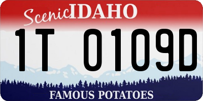 ID license plate 1T0109D