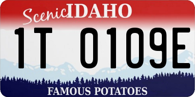 ID license plate 1T0109E