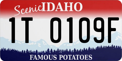 ID license plate 1T0109F