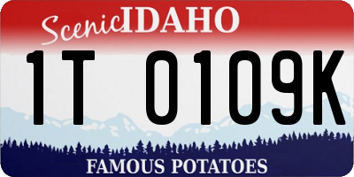 ID license plate 1T0109K