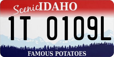 ID license plate 1T0109L