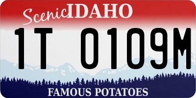 ID license plate 1T0109M