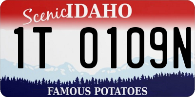 ID license plate 1T0109N