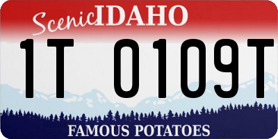 ID license plate 1T0109T