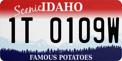 ID license plate 1T0109W