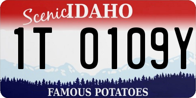 ID license plate 1T0109Y