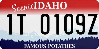 ID license plate 1T0109Z