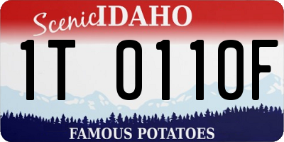 ID license plate 1T0110F
