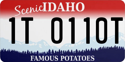 ID license plate 1T0110T