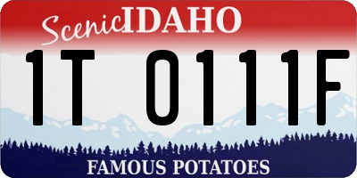 ID license plate 1T0111F