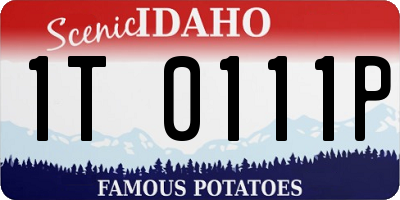 ID license plate 1T0111P