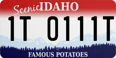 ID license plate 1T0111T