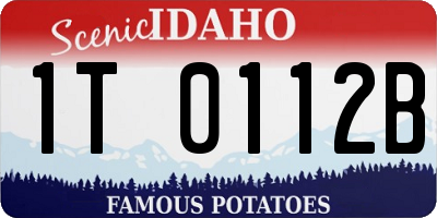ID license plate 1T0112B