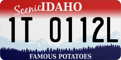 ID license plate 1T0112L