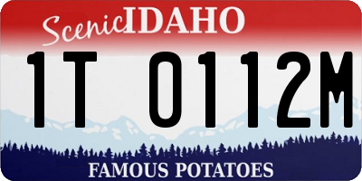 ID license plate 1T0112M