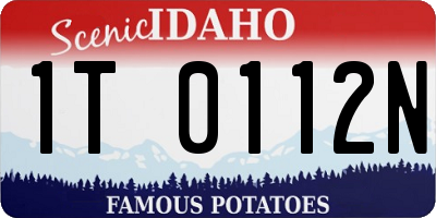 ID license plate 1T0112N