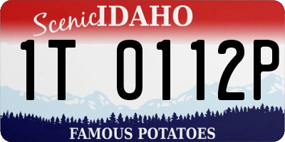 ID license plate 1T0112P