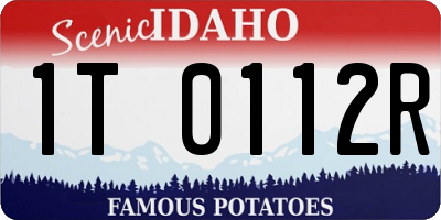 ID license plate 1T0112R