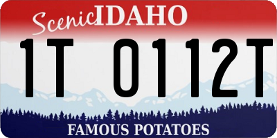 ID license plate 1T0112T