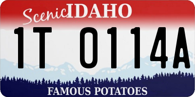 ID license plate 1T0114A