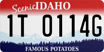 ID license plate 1T0114G