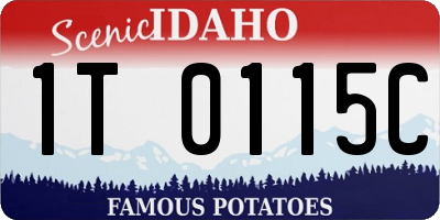 ID license plate 1T0115C