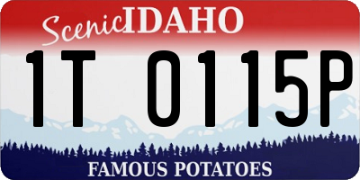 ID license plate 1T0115P