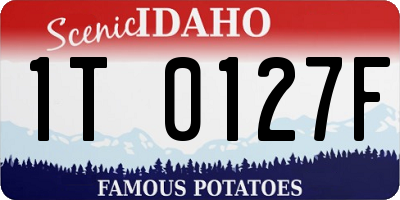 ID license plate 1T0127F