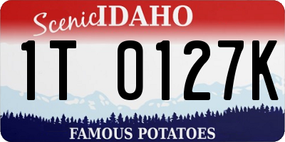 ID license plate 1T0127K