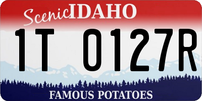 ID license plate 1T0127R