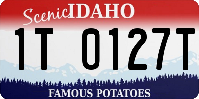 ID license plate 1T0127T