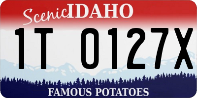 ID license plate 1T0127X
