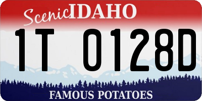 ID license plate 1T0128D