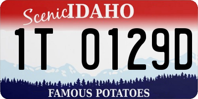 ID license plate 1T0129D