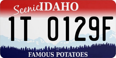 ID license plate 1T0129F