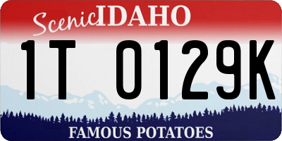 ID license plate 1T0129K