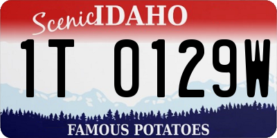 ID license plate 1T0129W
