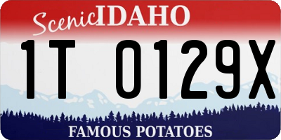ID license plate 1T0129X