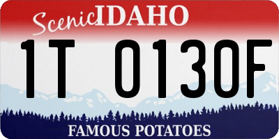 ID license plate 1T0130F