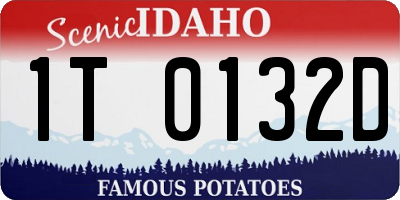 ID license plate 1T0132D