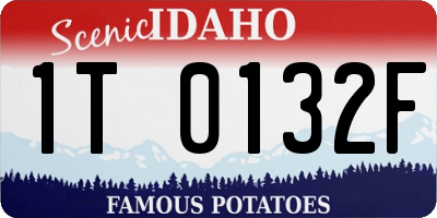 ID license plate 1T0132F